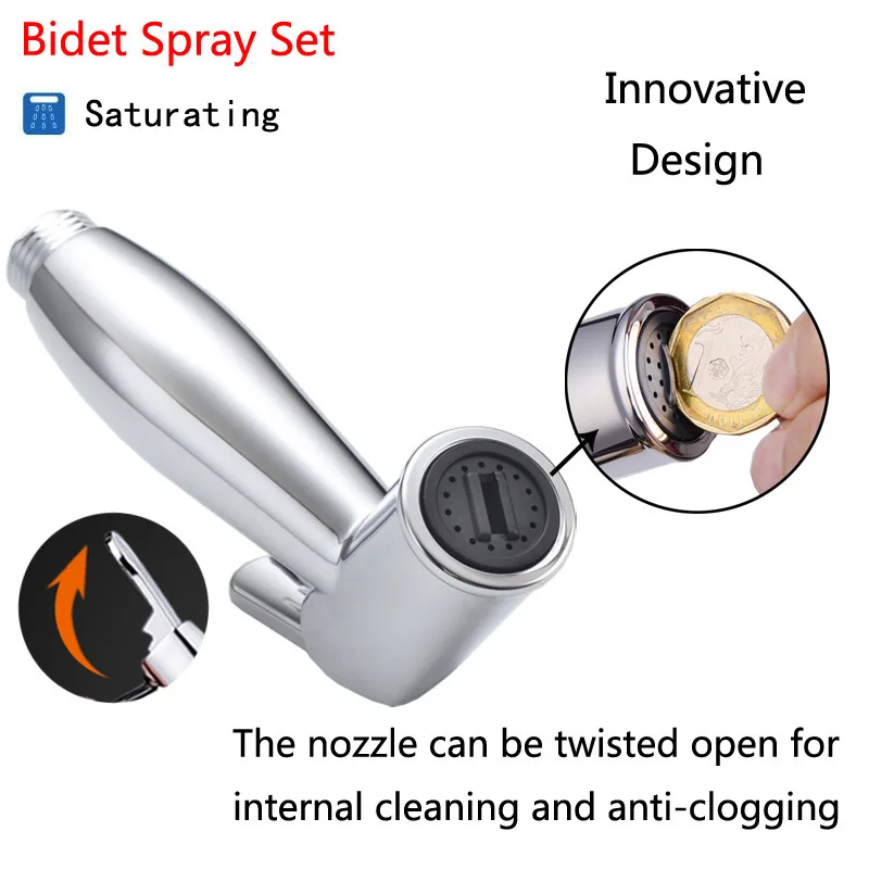 

Fu washer spray gun suit ABS plastic electroplating toilet partner irrigator detachable bidet shower nozzle