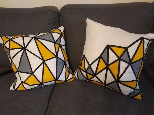 Fuwatacchi серый желтый с геометрическим узором Чехлы для подушек полиэфирный алмаз