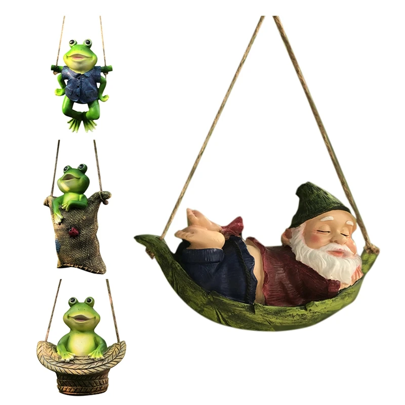 

Hot YO-Creative Cute Outdoor Garden Santa Claus Ornaments Gardening Animal Ornaments Resin Craft Ornaments Pendant