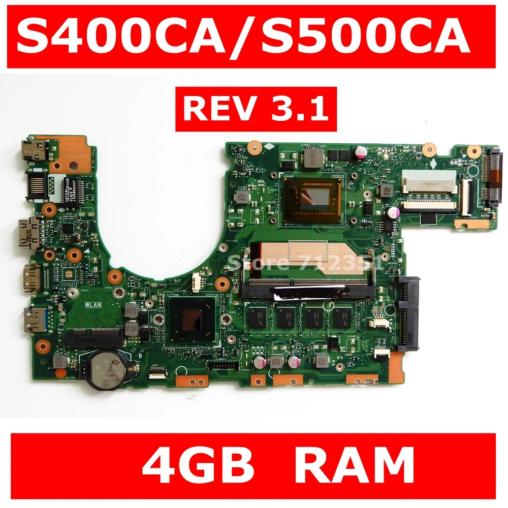 

S400CA i7-3517 CPU материнская плата REV3.1 для ASUS S400 S400C S500 S500C S500CA материнская плата