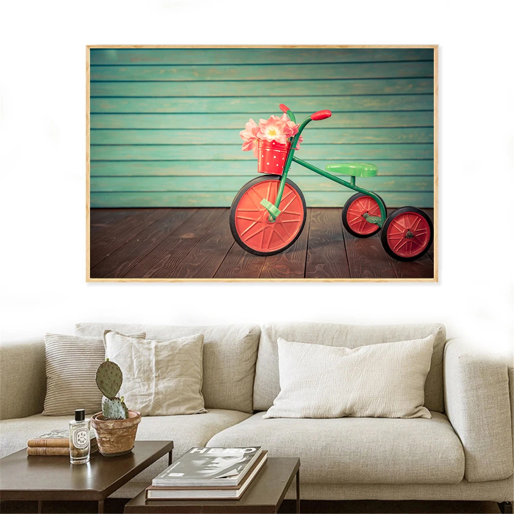 Плакат с велосипедом Спортивное Современное украшение для гостиной холст