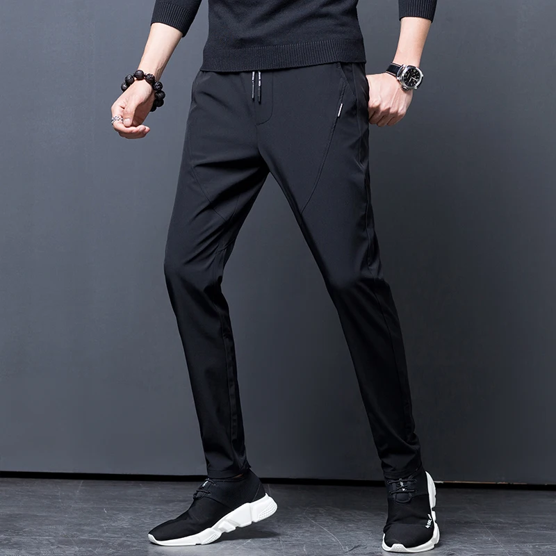 Брюки мужские модные облегающие спортивные брюки эластичные весенние