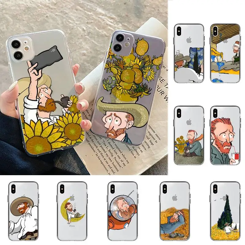 Van Gogh starry Sky Phone Case for iPhone 13 11 12 pro XS MAX 8 7 6 6S Plus X 5S SE 2020 XR case  - buy with discount