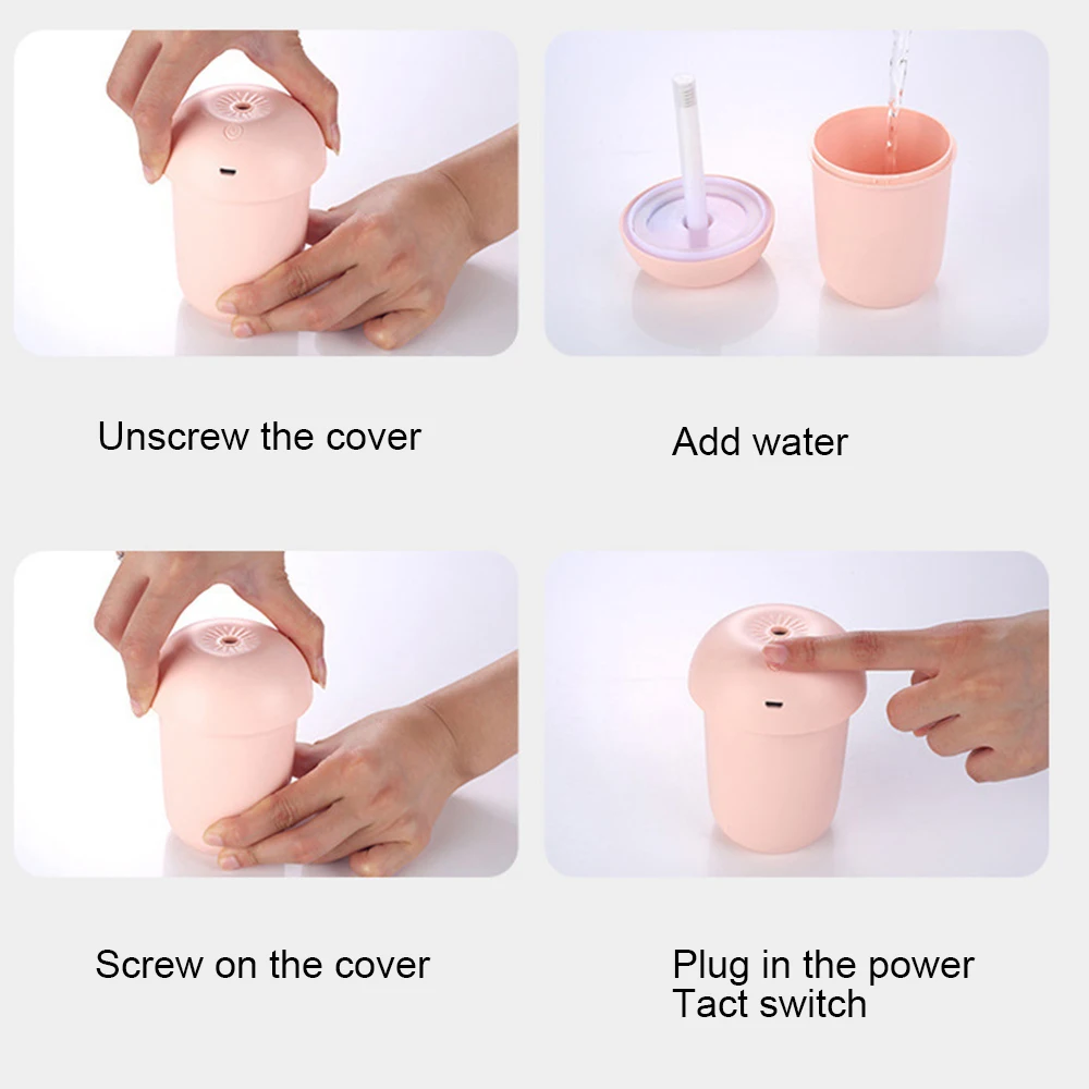 Ультразвуковой увлажнитель воздуха 220 мл аромараспылитель USB со светодиодной