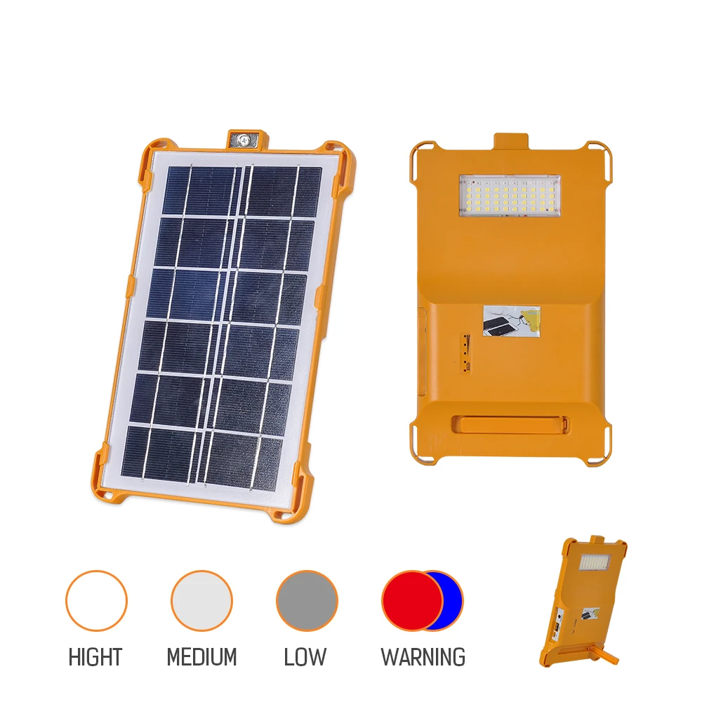 

Solar Emergency Light LED DC5V 5W White/Red&Blue Light USB Rechargeable Outdoor Waterproof Solar Light