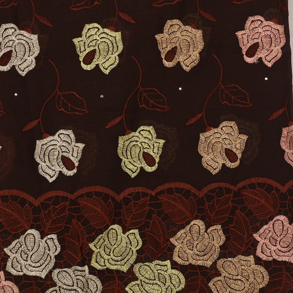 

High Quality Swiss Voile Laces In Switzerland Cotton Hot Sale African Lace FabricNew Lace with Stones Royal Blue KS3191B