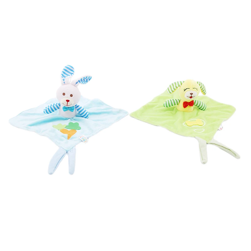 

Cute Stuffed Rattles Soft Animal Appease Towel Toys PP Cotton Baby Soothe Towel Infant Reassure Educational Plush Kids Toys