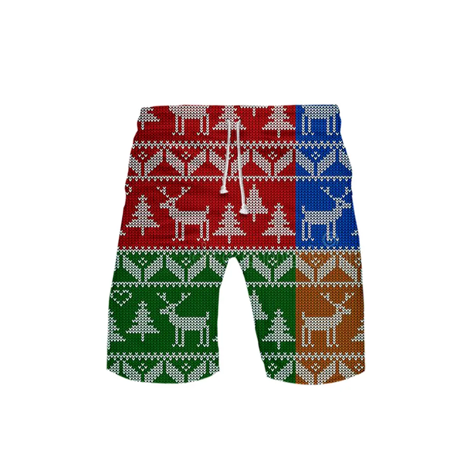 

kpop Hot Christmas Role play 3D Hip Hop Shorts Trunks SummerKpopQuick Dry Beach Shorts Men's boy Hip Hop Short Pants Beach Wear