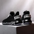 Мужские легкие кроссовки для бега, сетчатые вязаные дышащие кроссовки для бега на шнуровке, мужская повседневная обувь для тенниса