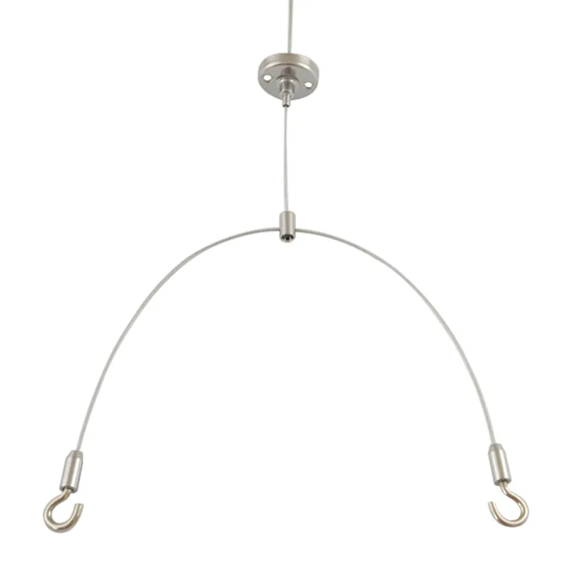 

8PCS One To Two Lights Lifter,LED Lights Suspension Kit Stainless Steel Hang Rope,Hanging Grow lamp Fixtures