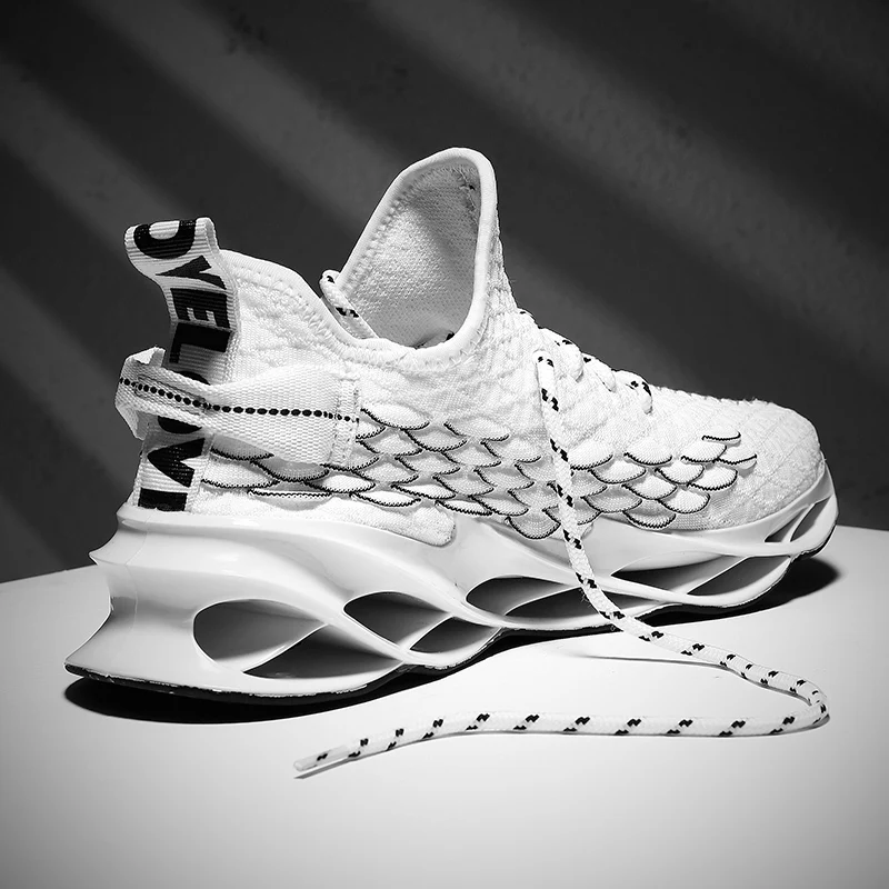 Men Shoes Sneakers Wild Sports Male Tides Running Shoe for Man White Outdoor Breathable Training Lightweight Trainers Size 46 | Спорт и