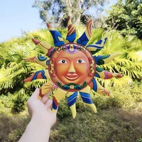 universal wall carving sun face pattern shooting props iron art indoor and outdoor living room home furnishings