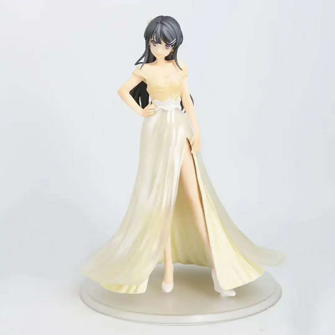 

Anime Rascal Does Not Dream Of Bunny Girl Senpai Sakurajima Mai Wedding Dress PVC Action Figures Collection Model Toy Gifts
