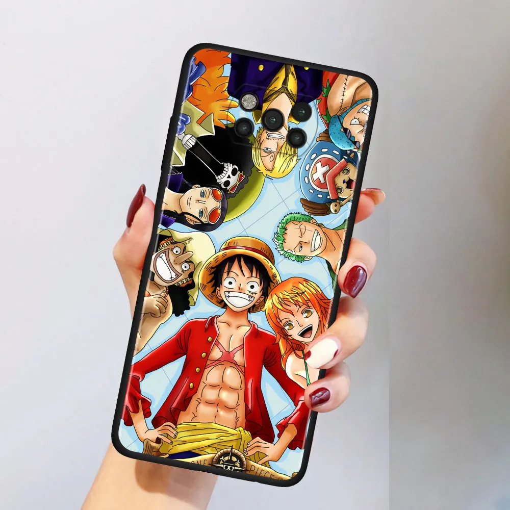 phone case for xiaomi pocophone f1 poco x3 nfc x3 pro m3 pro 5g f3 soft cover back shell anime one piece zoro luffy hot free global shipping