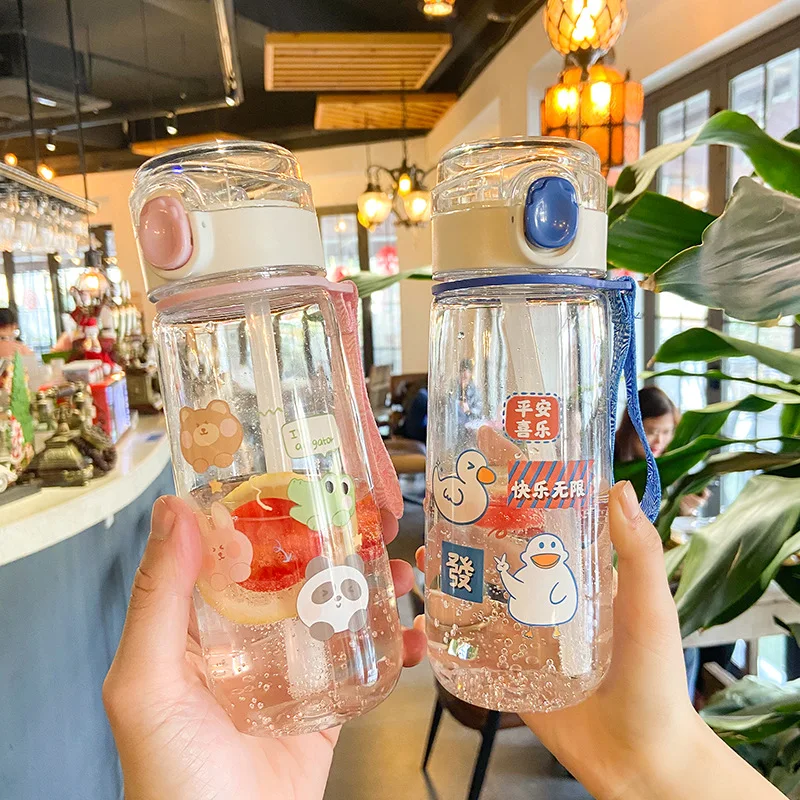 

Summer Portable Leak-Proof Water Cup Student Bottle High Quality Tour Outdoor Bicycle Sports Drinking Plastic Water Bottles