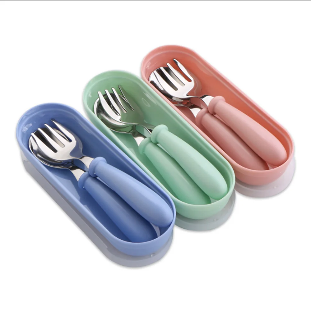 

HPDEAR Baby Fork and Spoon, Toddler Utensils Spoons Forks Tableware Set, Baby Cutlery Spoon and Fork Set