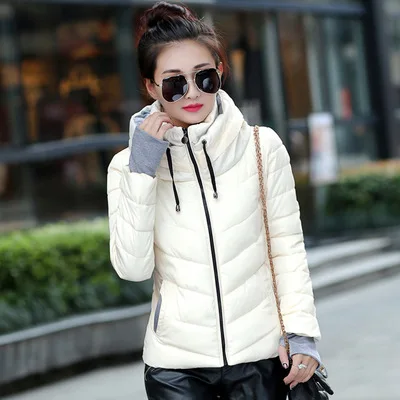 

winter cute slim casual solid woman parkas hooded zipper fashion long sleeve warm 2020 female parkas