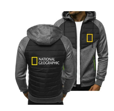 

2021 New Men Hoodies for NATIONAL GEOFRAPHIC Tools logo Spring Autumn Jacket Casual Sweatshirt Long Sleeve Zipper Hoody
