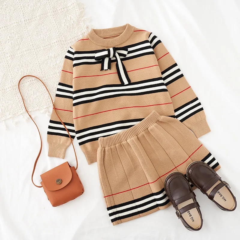 

Vintage Knitwear Toddler Girls Set Kids Sweater Outfits Toddler Girl Fall Clothes Girls Winter Clothes