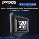 Автомобильный датчик Vjoycar ACE S1, HUD-дисплей, Маленький гаджет M43, OBD2, сигнализация безопасности, обмин, мильч, KMH, цифровой одометр