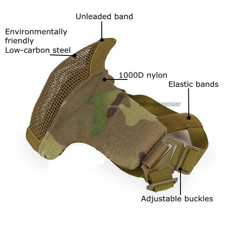 Военная Тактическая Боевая маска армейская страйкбольная CS дышащая Стальная
