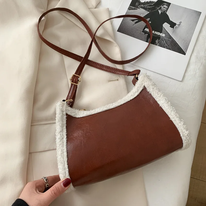 

Texture women's bag autumn winter popular new single shoulder bag popular messenger bag dropshipping