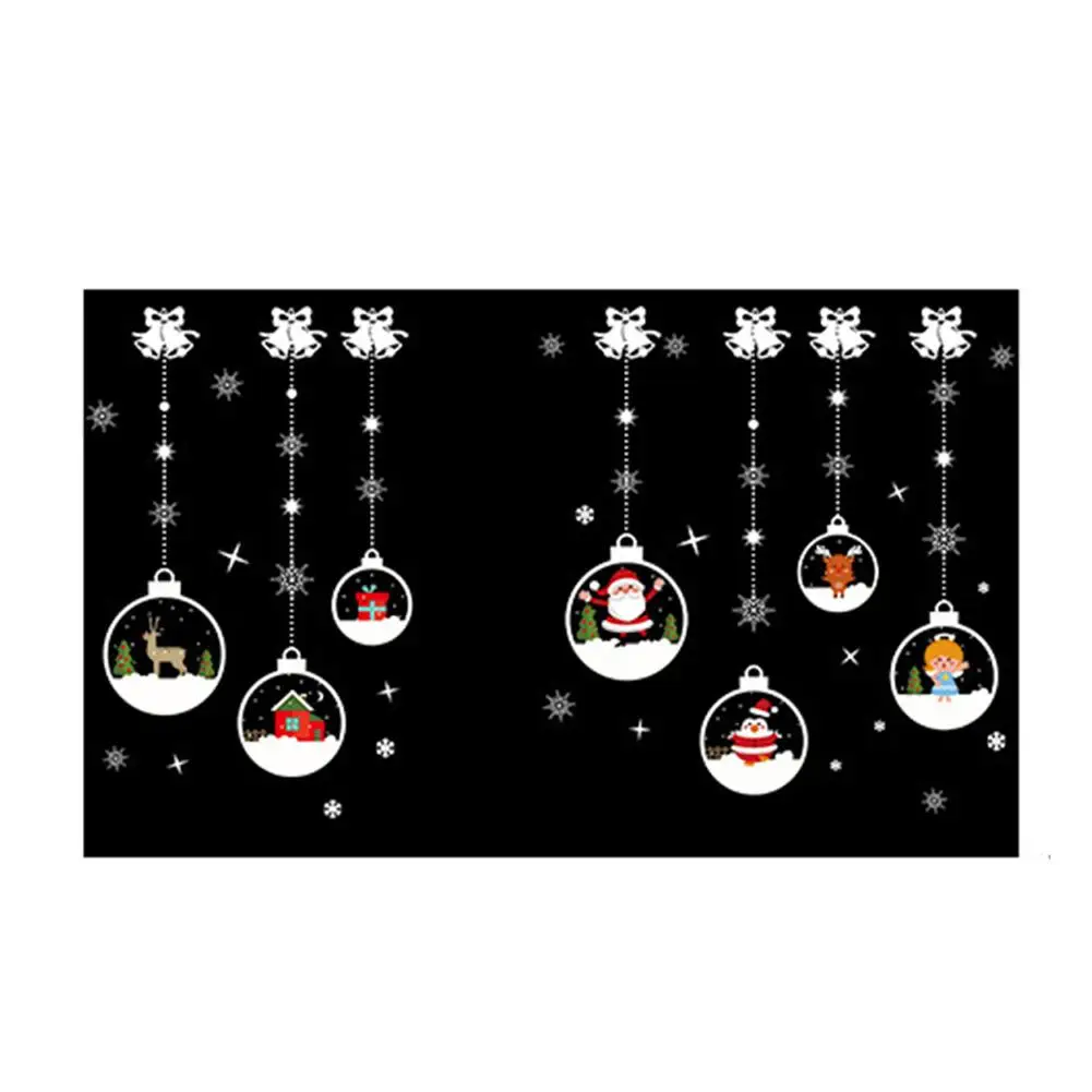 Рождественское украшение съемные рождественские наклейки на стену Снеговик