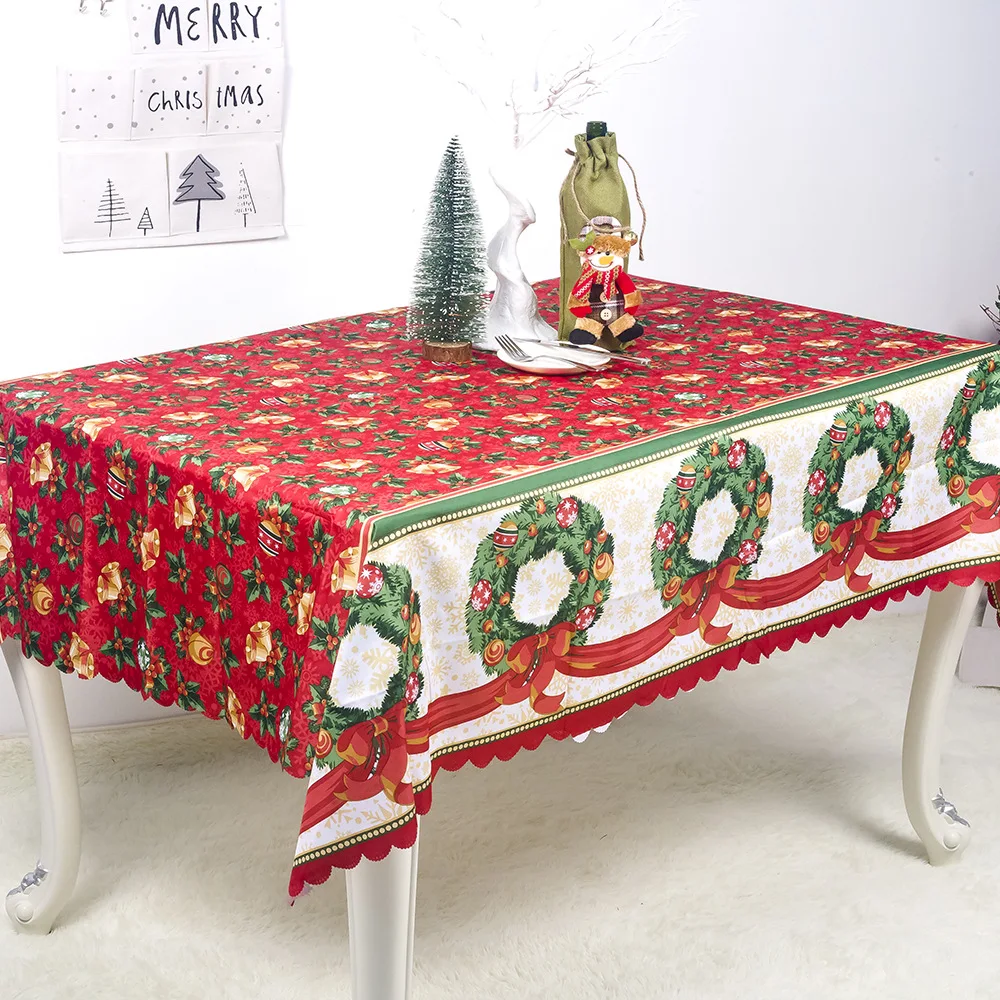 

Christmas Tablecloth Dust-Proof Thanksgiving Table Cover Red TableDining Cloth For Home Party Decoration Navidad New Year 2022