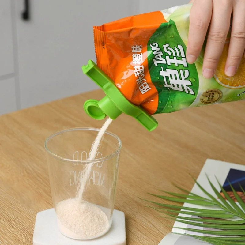 

Portable Kitchen Storage Food Snack Seal Sealing Bag Clips Sealer Clamp With Discharge Nozzle Kitchen Accessories