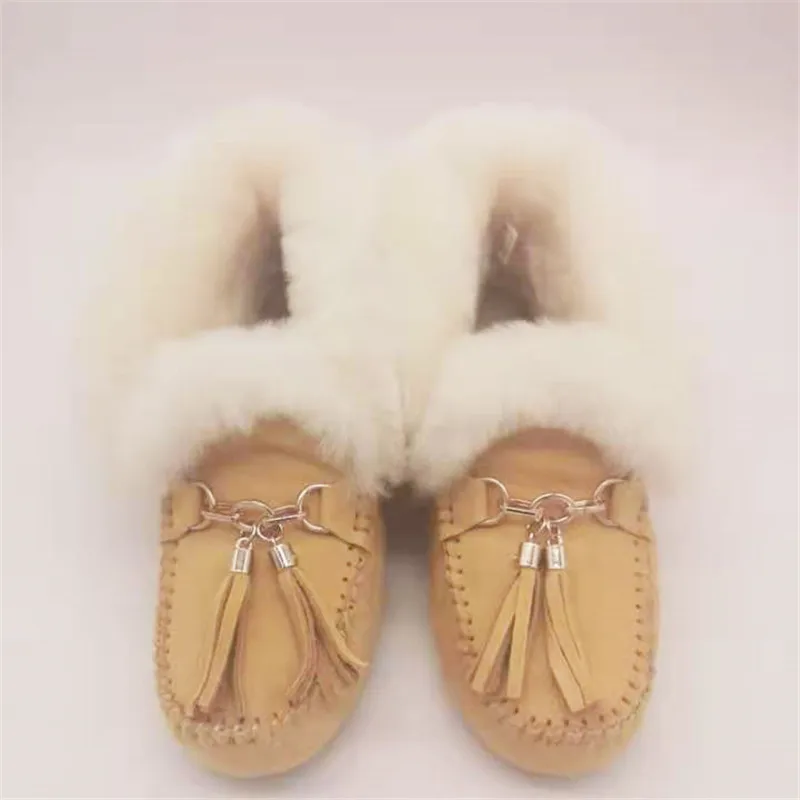 Одежда высшего качества 2021 женская обувь 100% на натуральном меху мокасины Лоферы