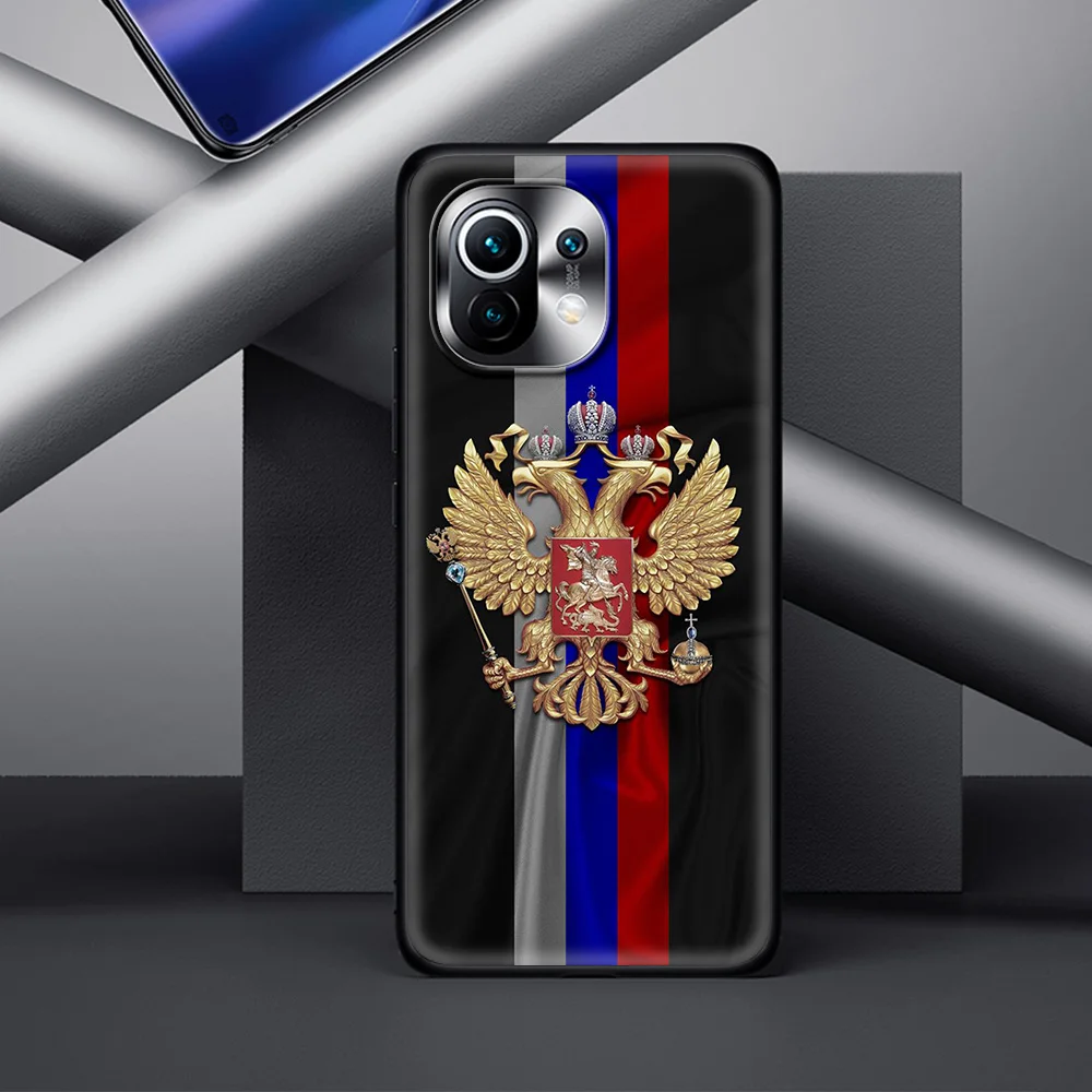 

Russian Flag Bear Eagle Flag Luxury Soft TPU Cover for Xiaomi Mi 10S Poco X3 NFC 9T 10T 10 Note 10 Pro Lite CC9 CC9E Phone Case