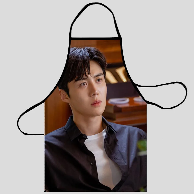 Кухонные фартуки с принтом Kim Seon Ho для женщин тканевые из Оксфордской ткани