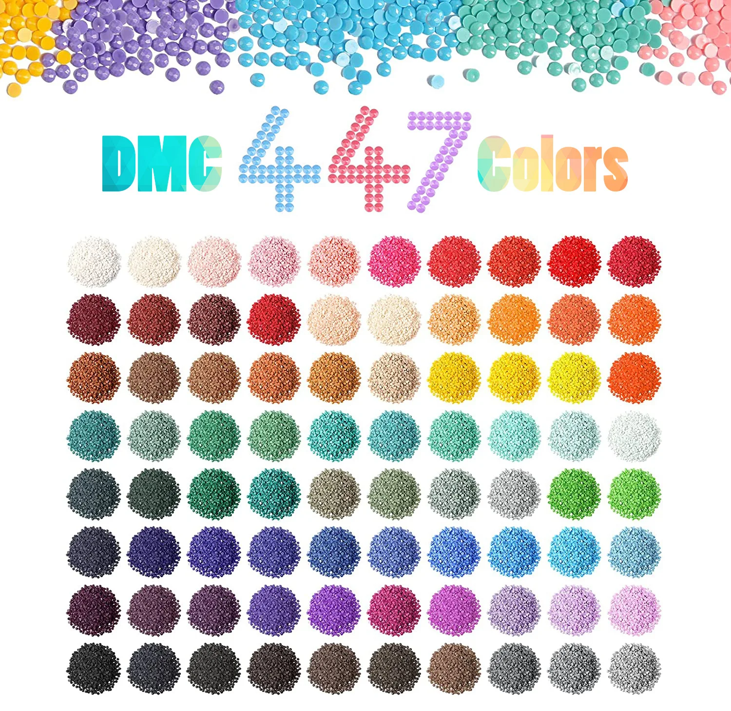 Алмазная живопись аксессуары 5D мозаика квадратная круглая 447 цветов алмазная