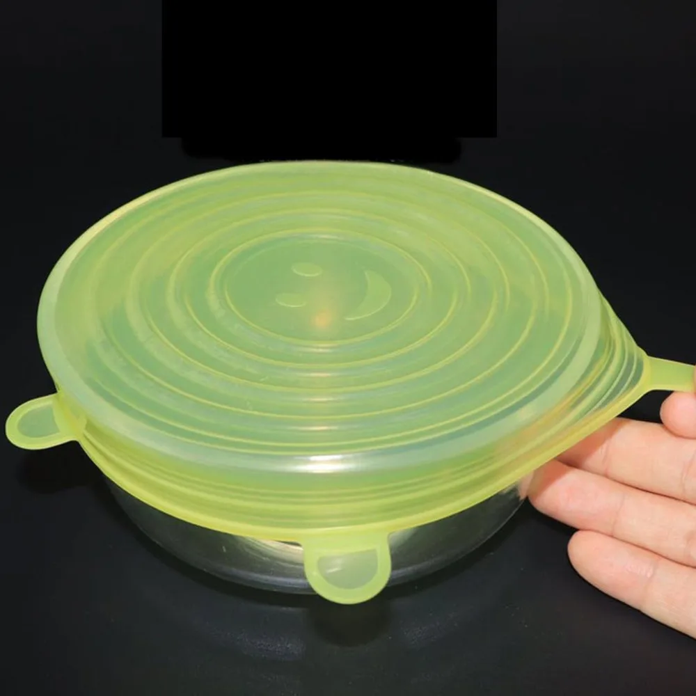

6pcs/set Universal Silicone Food Wrap Reusable Bowl Cover Stretch Lids Watermelon Kitchen Fresh Keeping