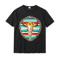 womens funny serape cow skull print sunflower leopard turquoise t shirt cotton mens tops tees design tshirts party faddish