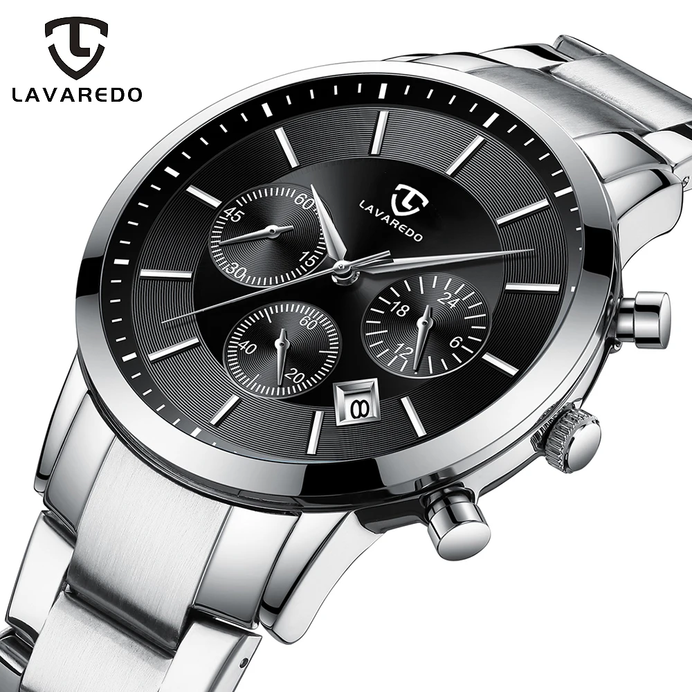LAVAREDO мужские часы Топ люксовый бренд креативные бизнес Кварцевые из нержавеющей