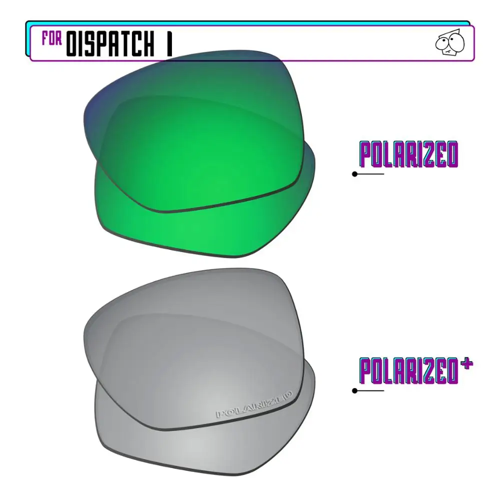 

Поляризованные Сменные линзы EZReplace для солнцезащитных очков Oakley Dispatch 1-SilverP Plus-Green P
