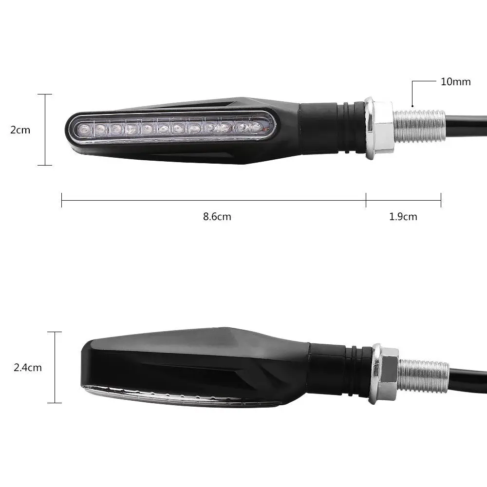 Светодиодный сигнал поворота для мотоцикла 12 SMD задний фонарь поворотный IP68