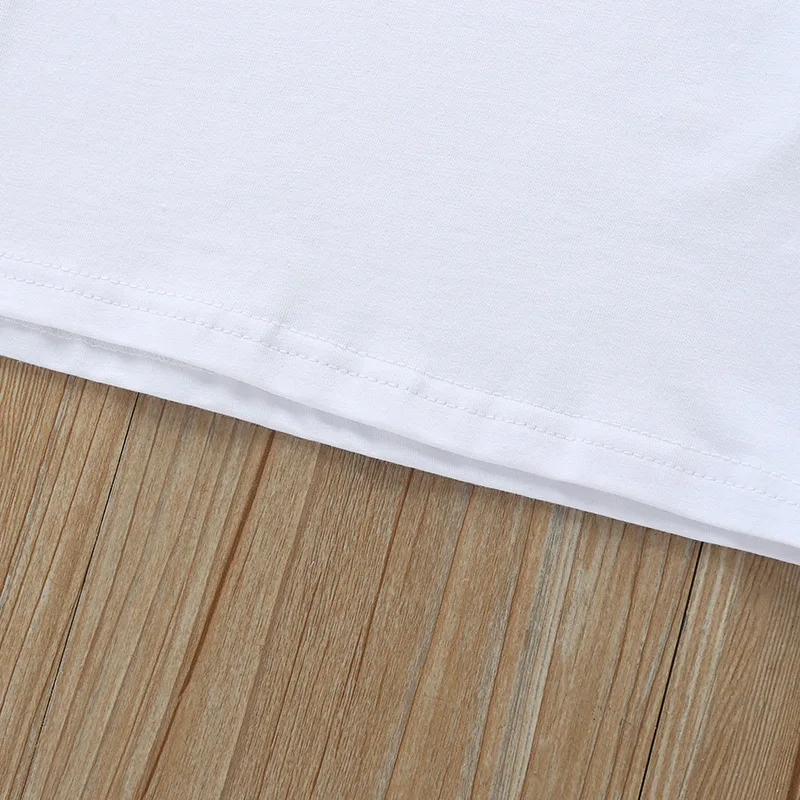 

Summer T Shirt Girl Teenage Short-sleeved Round Neck Printed letter Tops Cotton Simple Kids Children Clothes camiseta