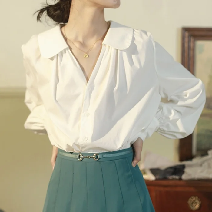 

Новинка 2021, Осенний женский стиль с рукавами-фонариками