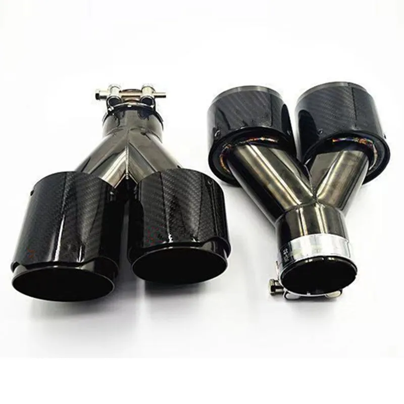 Высший сорт 2 шт. двойной Akrapovic выхлопной наконечник из углеродного волокна выпускной наконечник выхлопной трубы глушитель глянцевый черный выхлопной наконечник черный матовый