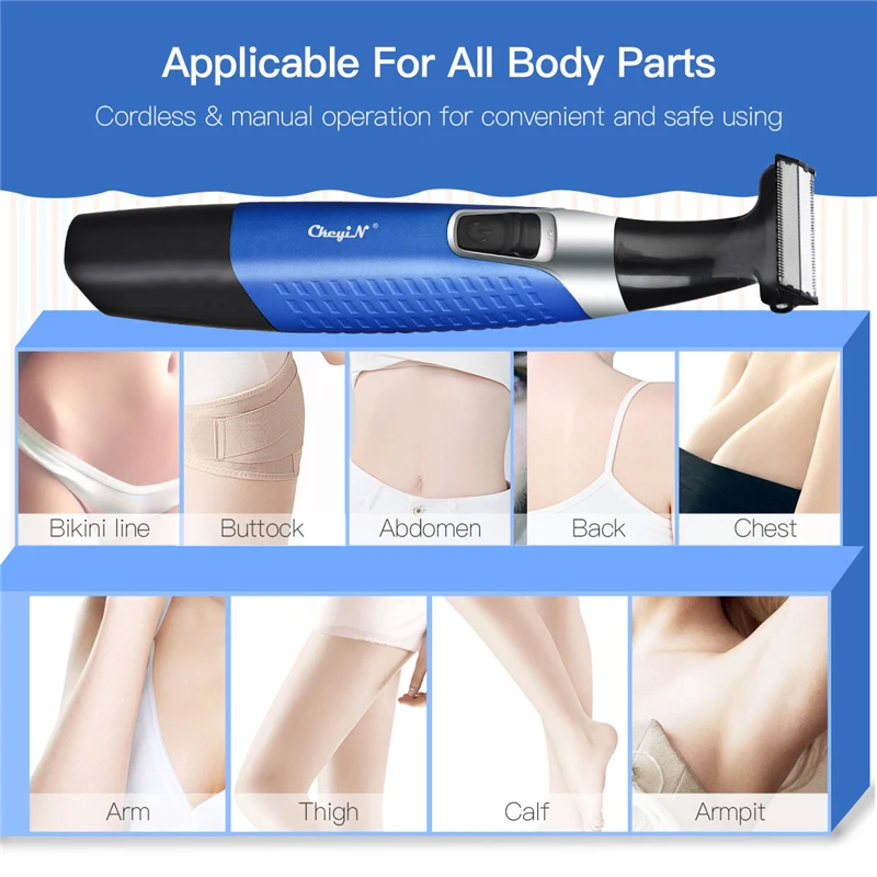 CkeyiN электробритва для мужчин 0 2 мм бритвенное лезвие женщин Эпилятор с триммером