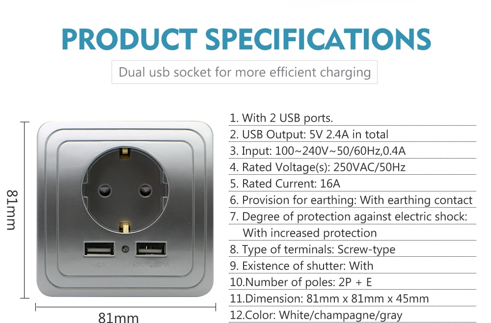 Настенный сенсорный выключатель, штепсельная розетка с двумя usb-переключателями, белое, черное, золотое, Хрустальное стекло, 1, 2, 3 комплекта, 1 способ от Makerele