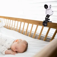 black flexible baby video monitor camera mount phone bracket holder shelf for home nursery cribs bed lazy phone stand