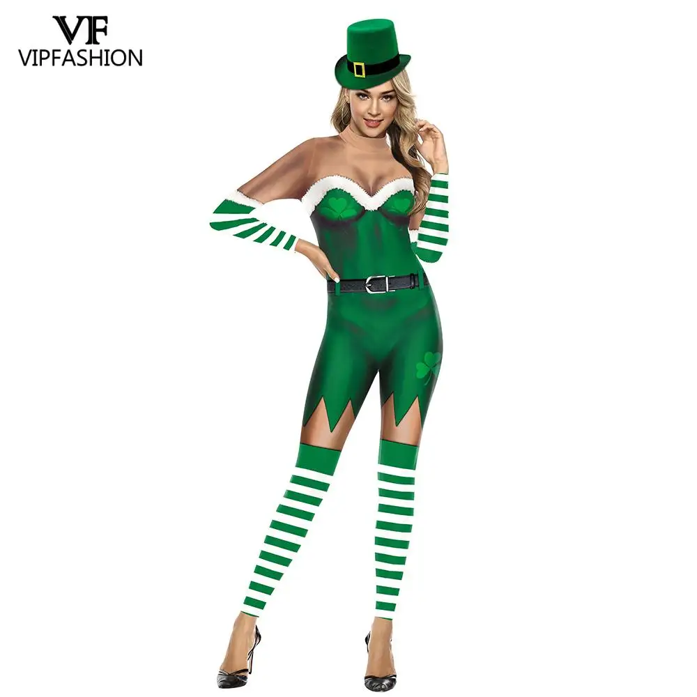 VIP модные Ирландия Святого Патрика Paddys День Костюм эльфийский наряд костюм