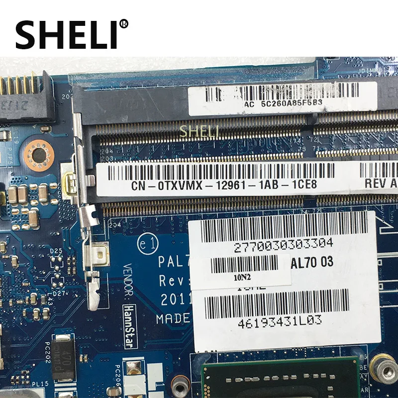 Материнская плата SHELI для ноутбука DELL E6320 системная со стандартным ЦПУ i5 2520M 0TXVMX