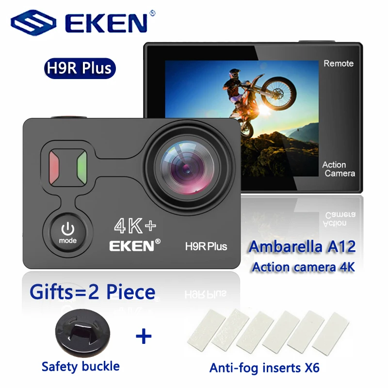 Оригинальная Экшн камера eken H9R Plus Ultra HD 4K A12 4 k/30fps 1080 p/60fps для Panasonic 34112 14MP go