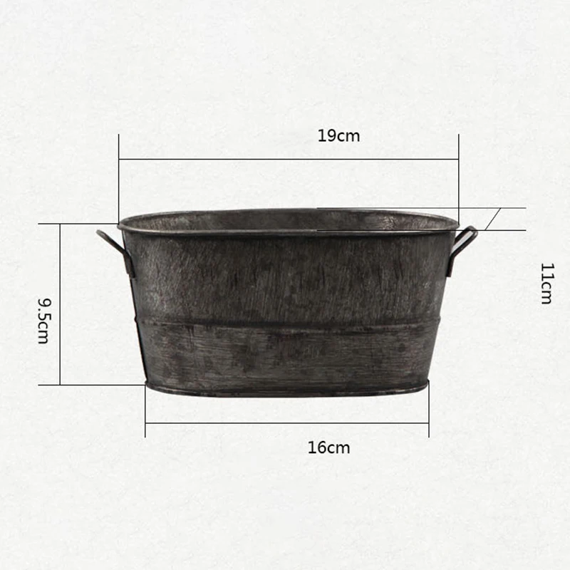 Винтажный цветочный горшок ведро для домашнего интерьера офисный стол отеля