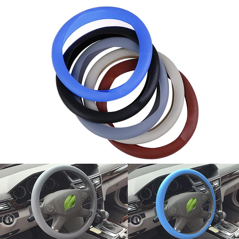 1 шт чехол рулевого колеса автомобиля Авто текстура анти-скольжение эластичный