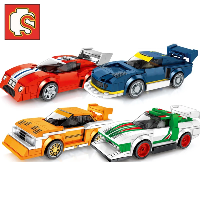 Конструктор Sembo модель города суперспортивный гоночный автомобиль скоростной